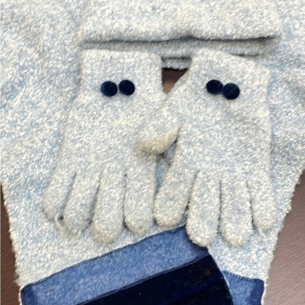 Moda International Light Blue Gloves, Hat and Scarf Set
